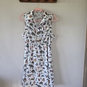 LaVie Lente Dinosaur Print Sleeveless Dress